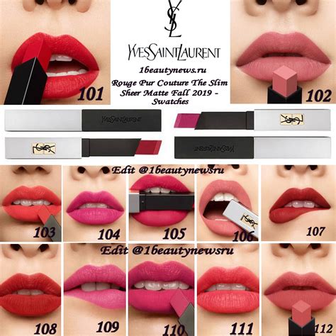 ysl slim sheer matte 109|ysl rouge pur couture the slim.